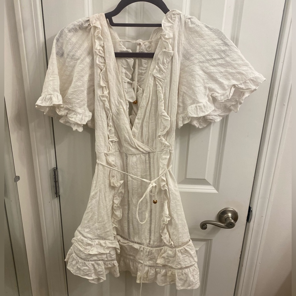 white graduation dress